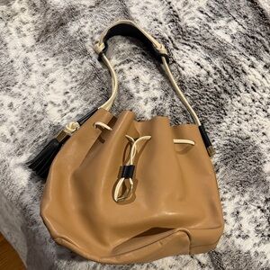 Vince Camuto Tan Bucket Bag